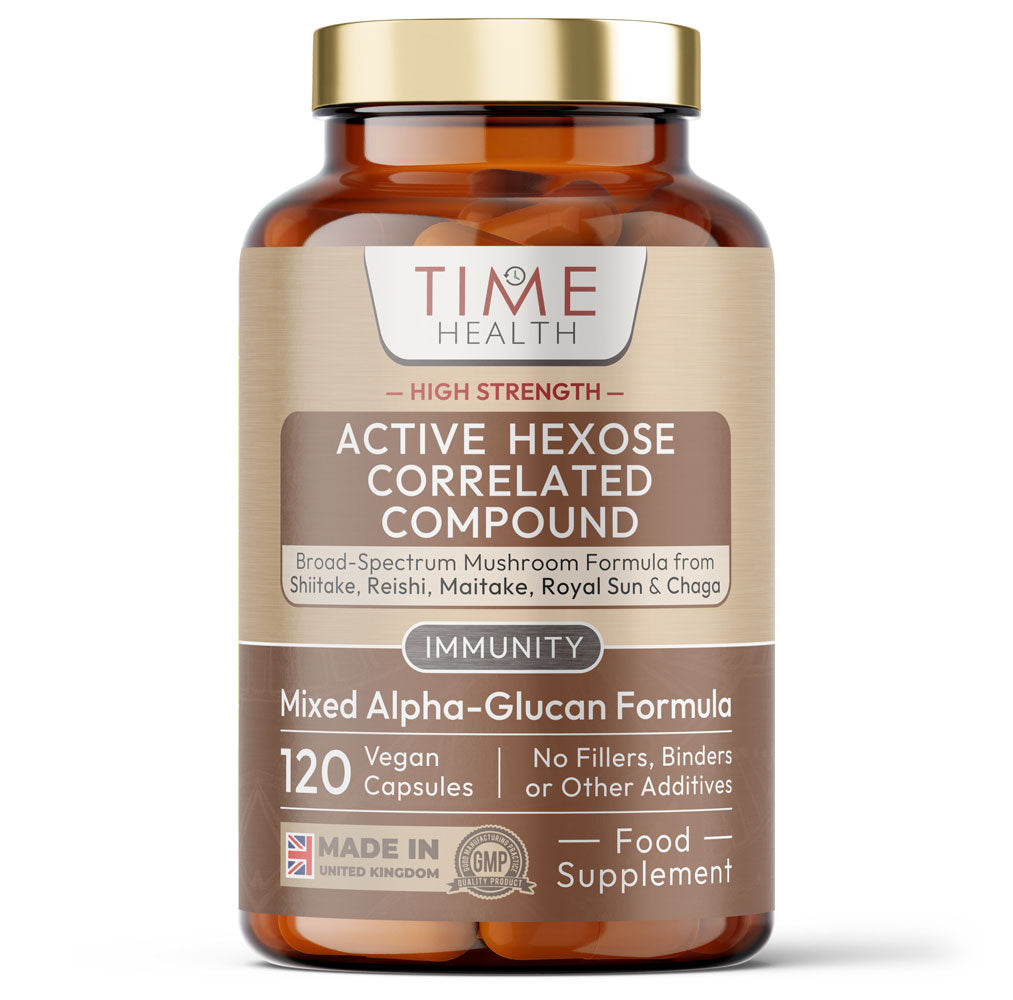 High Strength Active Hexose Correlated Compound 120 Capsule Bottle Time Health