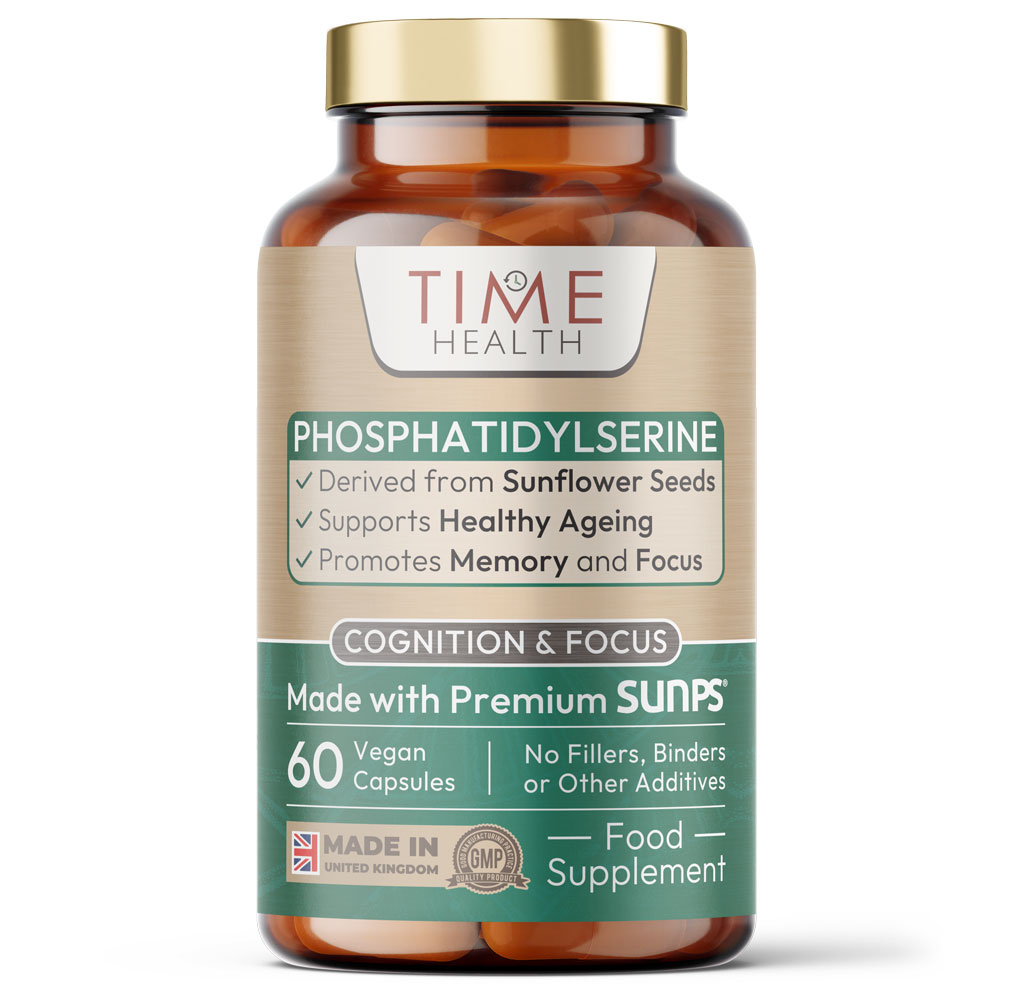 Phosphatidylserine - Naturally Derived from Sunflower Seeds - Premium Brand SunPS® - High Strength 160mg per Capsule
