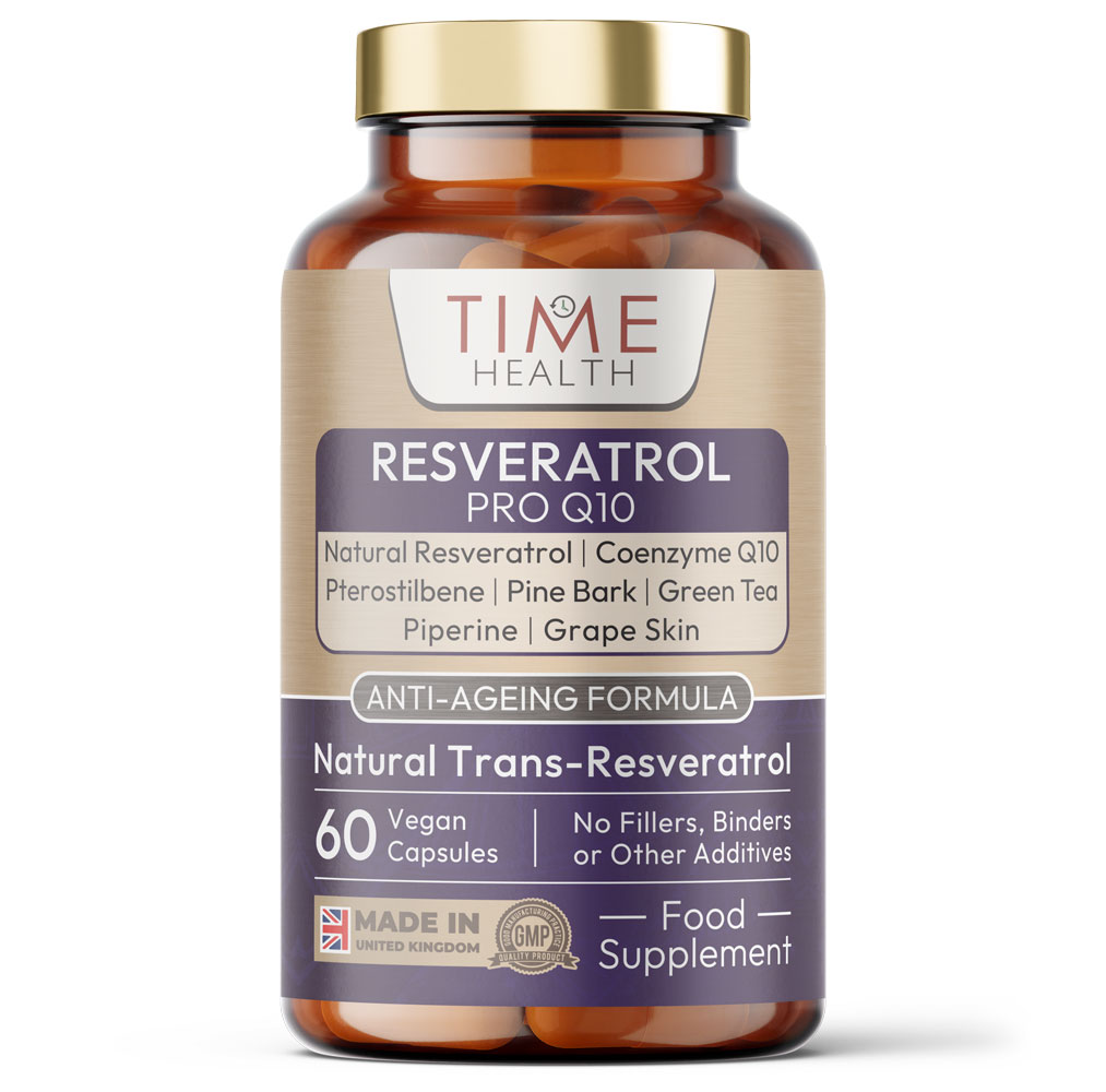 Resveratrol Pro Q10 - Trans-Resveratrol, Coenzyme Q10, Pterostilbene, Pine Bark, Green Tea, Grape Skin, Piperine