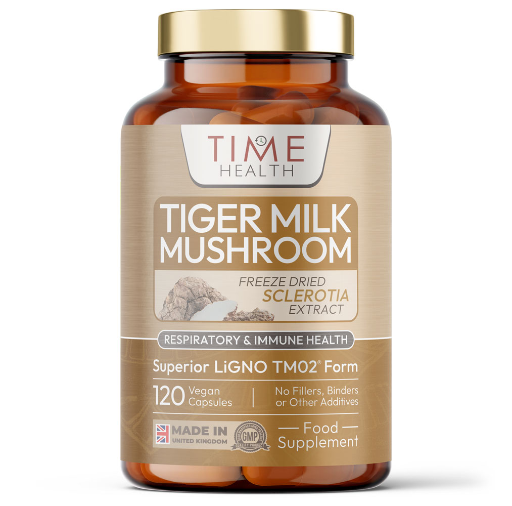 Tiger Milk Mushroom - Clinically Studied LiGNO TM02® - Neuroplasticity, Respiratory & Immune Health - 60 or 120 Capsules