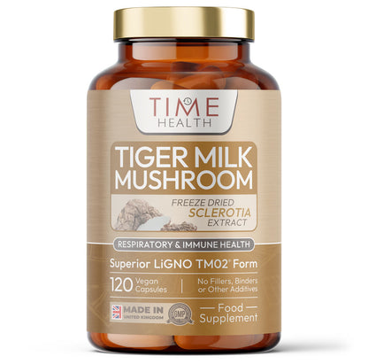 Tiger Milk Mushroom - Clinically Studied LiGNO TM02® - Neuroplasticity, Respiratory & Immune Health - 60 or 120 Capsules