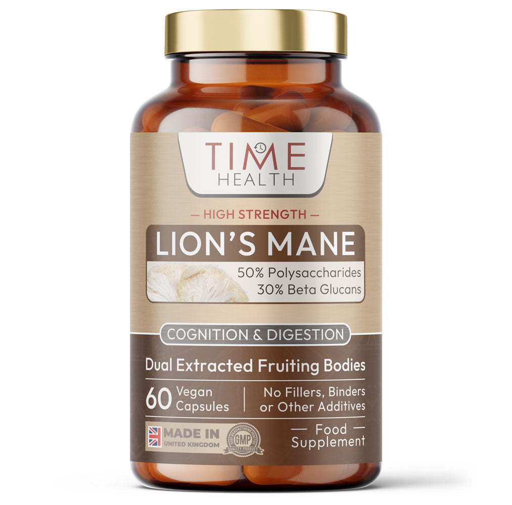 Lions Mane (Hericium Erinaceus‎) High Strength 50% Polysaccharides / 30% Beta 1,3/1,6 D Glucan - Capsules - Lion's Mane High Strength