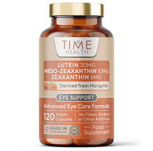Lutein 30mg - Meso-zeaxanthin 10mg - Zeaxanthin 6mg - High Strength - 120 Capsules