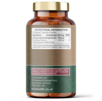 Ca-AKG - Ultra Pure Calcium Alpha Ketoglutarate Lifespan, Cellular Energy, Bone & Muscle Support – Capsules