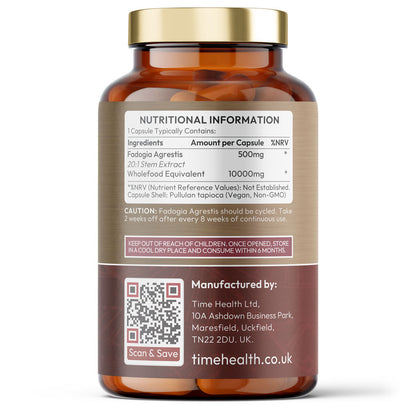 Fadogia Agrestis - High Strength - 2X Purity 20:1 Extract - 60 x 500mg Capsules - Lean Muscle Growth - Muscle Recovery - Athletic Performance