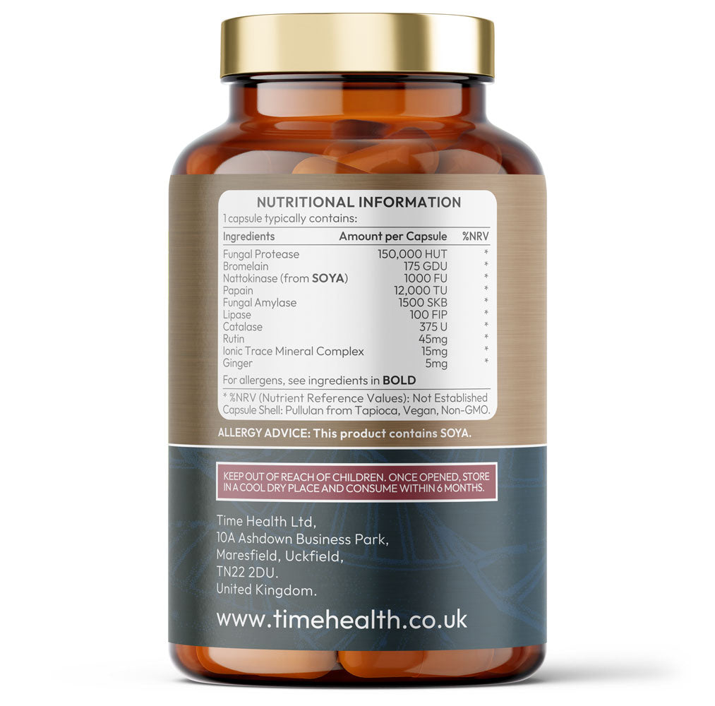 Systemic Proteolytic Enzymes Complex – Repair & Recovery – Mixed Enzyme Formula with Ginger & Ionic Trace Minerals