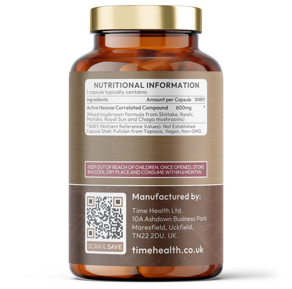 High Strength Active Hexose Correlated Compound 120 Capsule Bottle Time Health