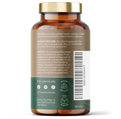 Ca-AKG - Ultra Pure Calcium Alpha Ketoglutarate Lifespan, Cellular Energy, Bone & Muscle Support – Capsules