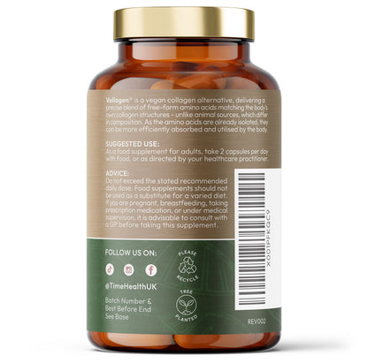 Vollagen® Advanced Vegan Collagen - Amino Acid Complex in Ratio of Collagen - Isolated Form Aminos for Maximum Absorption - Studied Effectiveness