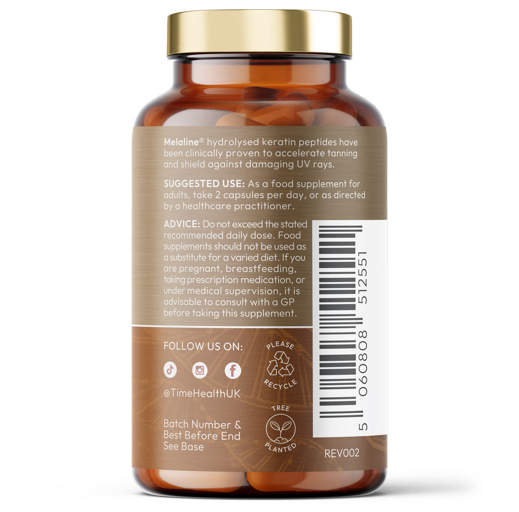 Sun-Kissed - Clinically Proven Tanning Accelerator - Darkens Skin By Up To 2.5x & Prolongs Tan - Provides UV Protection - Made with Melaline® - 60 Capsules