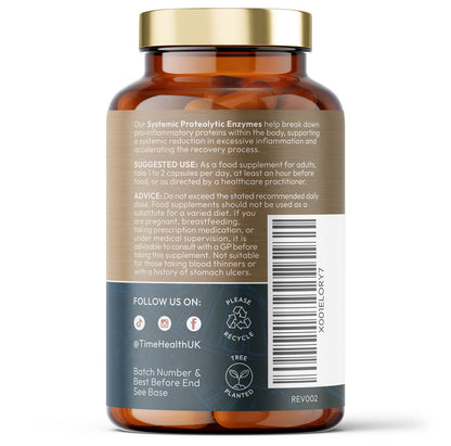 Systemic Proteolytic Enzymes Complex – Repair & Recovery – Mixed Enzyme Formula with Ginger & Ionic Trace Minerals