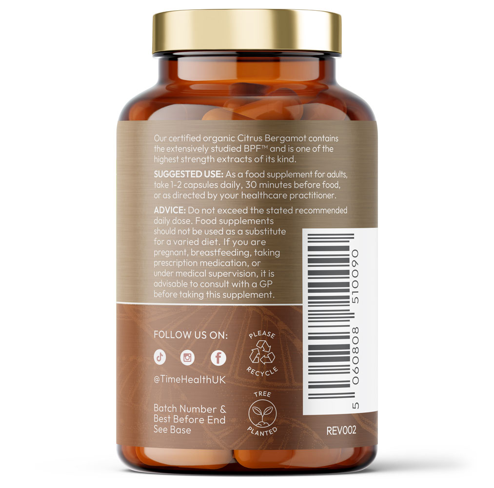Organic Citrus Bergamot Extract - High Strength 38% Bergamot Polyphenols - Clinically Studied BPF™