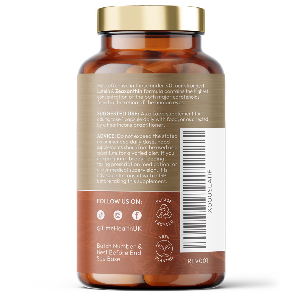 Lutein 40mg - Zeaxanthin 2mg -Maximum Strength - 120 Capsules