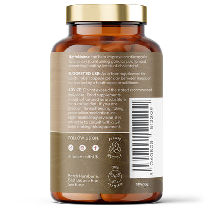 Nattokinase Capsules - Fermented Soya Extract - Nattiase® - 2000 FU / 100mg