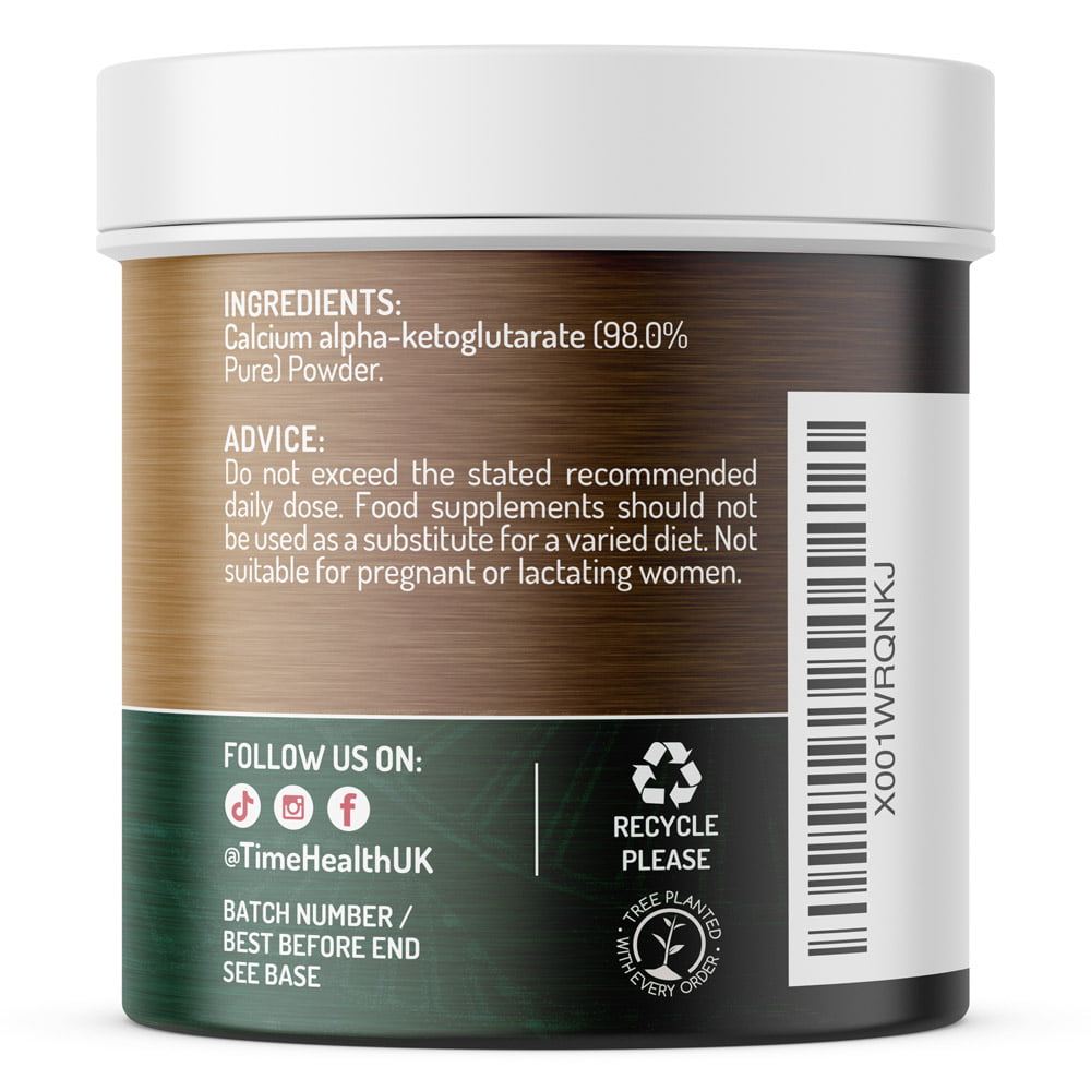 Ca-AKG - Ultra Pure Calcium Alpha Ketoglutarate Lifespan, Cellular Energy, Bone & Muscle Support – Powders