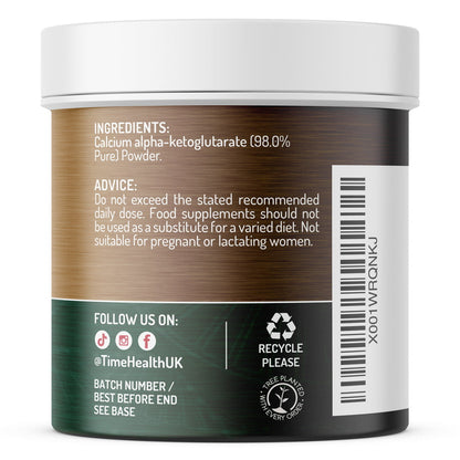 Ca-AKG - Ultra Pure Calcium Alpha Ketoglutarate Lifespan, Cellular Energy, Bone & Muscle Support – Powders