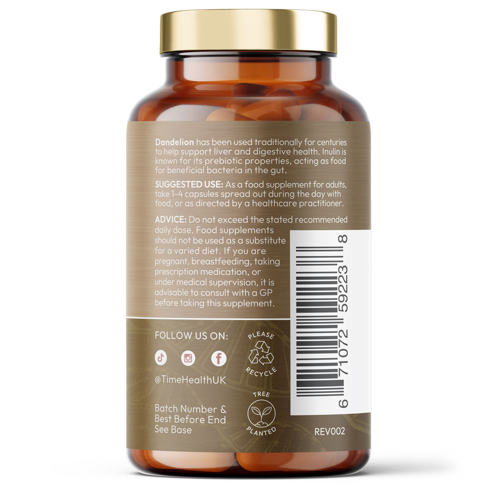 European Dandelion - Full Spectrum Root & Leaf - 20% Inulin / 2% Flavanoids