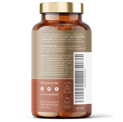 Lutein 30mg - Meso-zeaxanthin 10mg - Zeaxanthin 6mg - High Strength - 120 Capsules