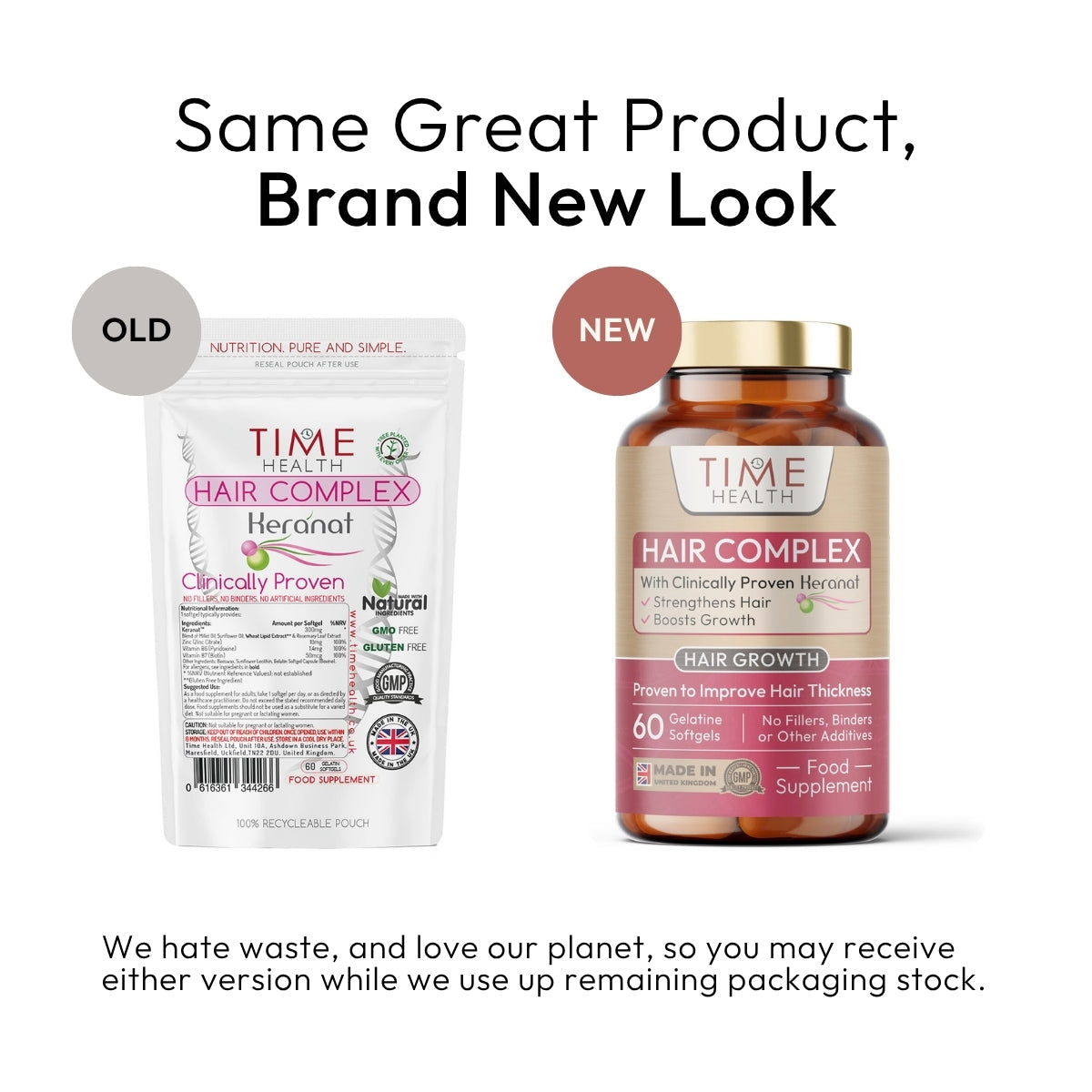 Hair Complex - Premium Brand Keranat™ - Improves Hair Brightness, Volume & Beauty - Clinically Proven, Patented Formula - 60 Softgels