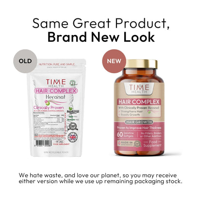 Hair Complex - Premium Brand Keranat™ - Improves Hair Brightness, Volume & Beauty - Clinically Proven, Patented Formula - 60 Softgels