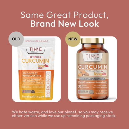 Longvida Optimised Curcumin Extract from Turmeric - Clinically Proven - 285xAUC Increased Bioavailability