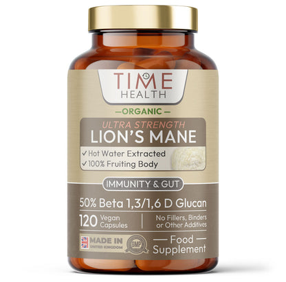 Organic Lion’s Mane – Ultra Strength 50% Beta Glucans - Immune and Gut