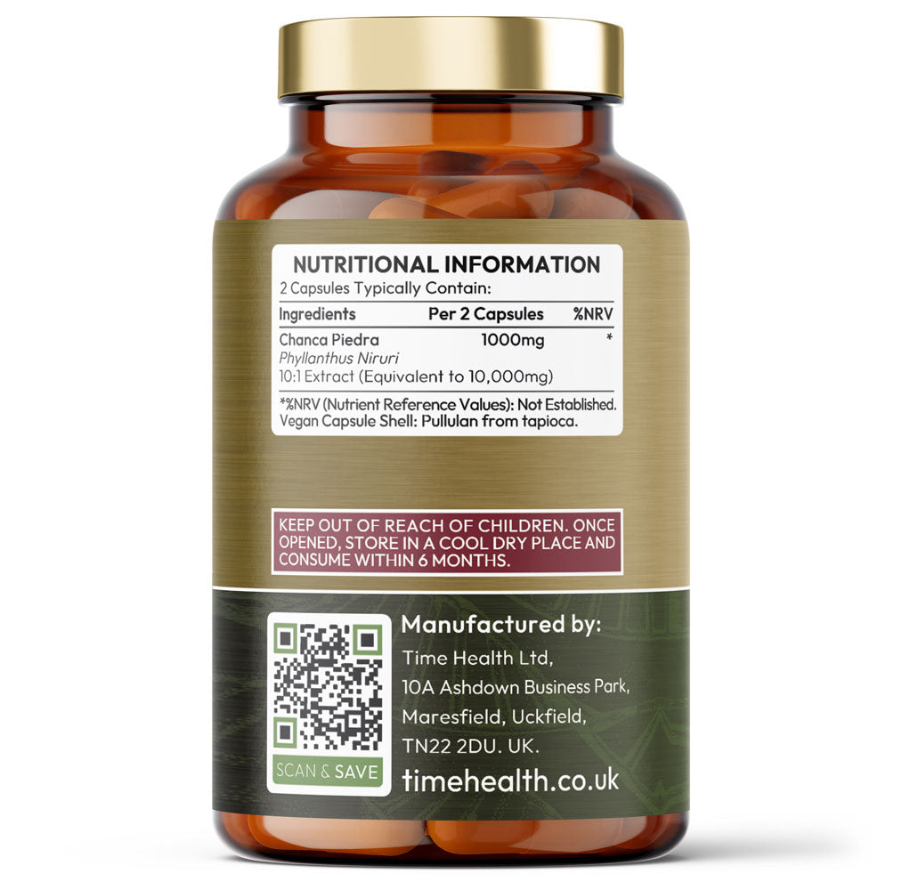 Stone Breaker - Chanca Piedra - 120 Capsule Bottle - Kidney & Liver Support - Dissolve, Flush & Cleanse - Phyllanthus niruri Time Health