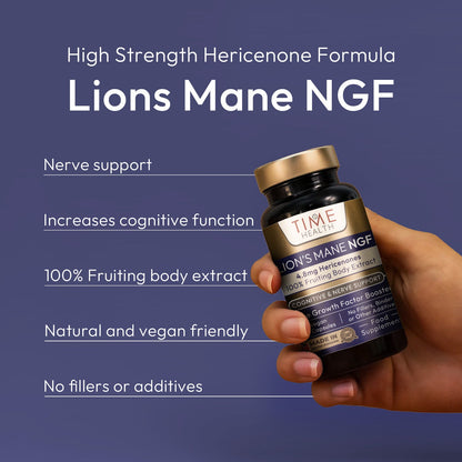 Time Health Lion's Mane NGF - Nerve Support - Cognition | Hover