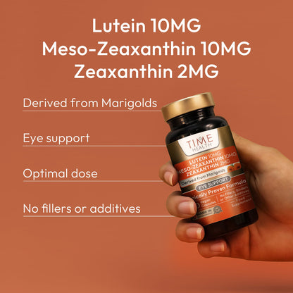Lutein 10mg, Meso-Zeaxanthin 10mg, Zeaxanthin 2mg - Time Health | Hover