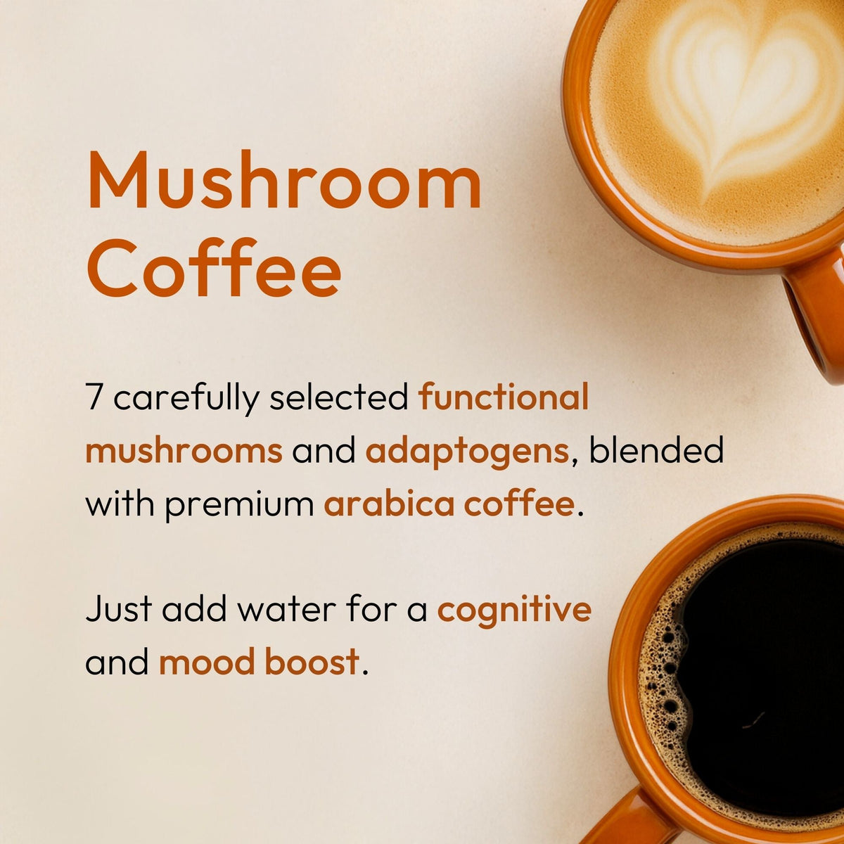 mushroom coffee with 7 functional mushrooms and adaptogens | Hover