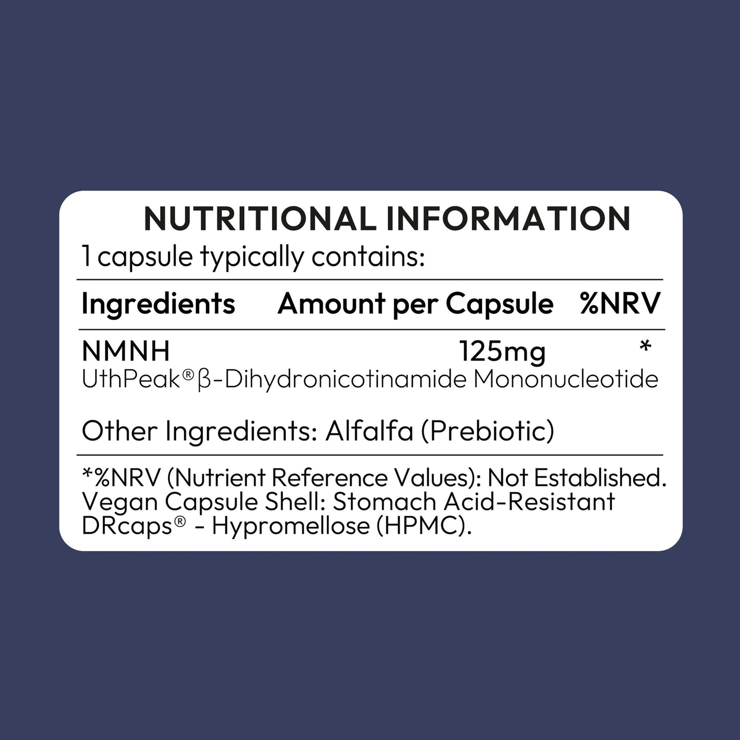 Ultra NMNH (Dihydronicotinamide Mononucleotide) - 10X Increase in NAD+ Levels Compared to NMN - Cellular Energy & Longevity - Made with Premium UTHPEAK®