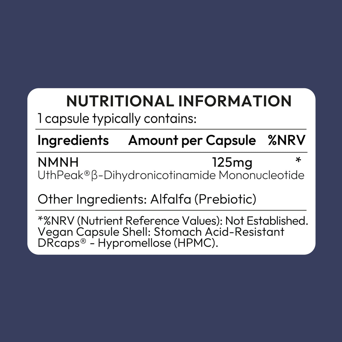 Ultra NMNH (Dihydronicotinamide Mononucleotide) - 10X Increase in NAD+ Levels Compared to NMN - Cellular Energy & Longevity - Made with Premium UTHPEAK®