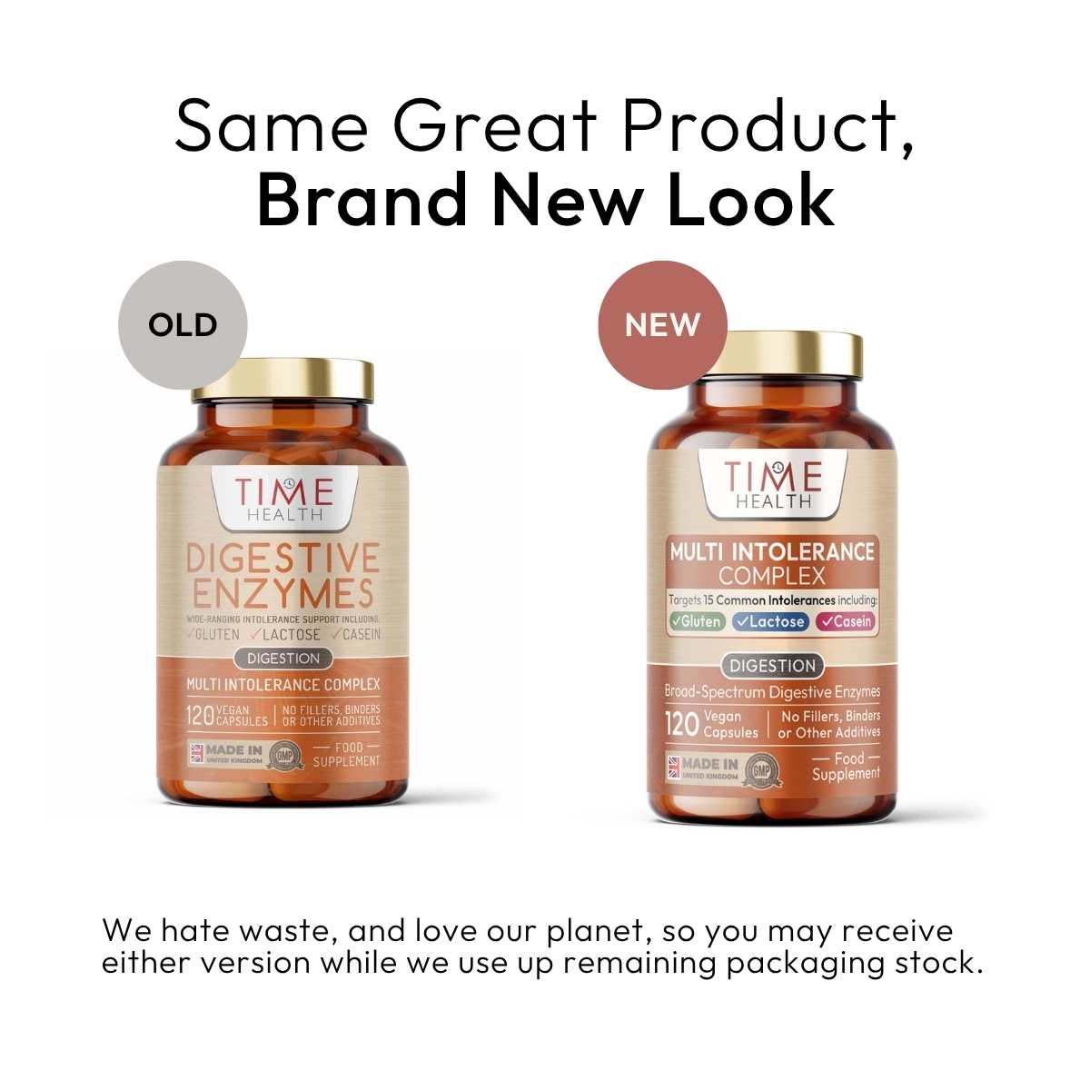 Old vs New Multi Intolerance Digestive Enzymes