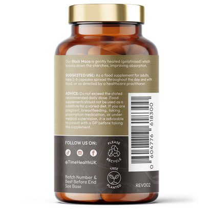 Black Maca Root - Soil Association Certified Organic - Capsules / Powder