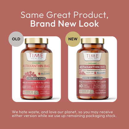 Organic Astaxanthin Oil 8mg - Ultra Pure Astaxanthin - Algamo® - Carrageenan-Free - Super Antioxidant Derived from Haematococcus Pluvialis - EU Source