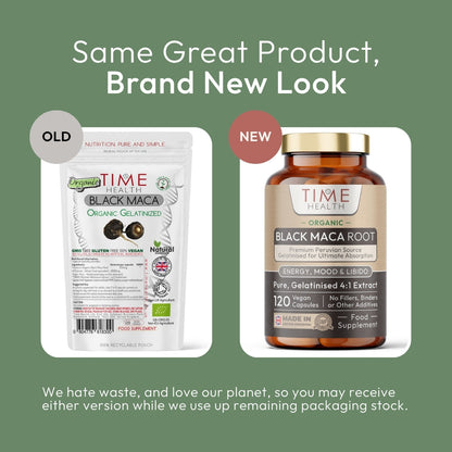 Black Maca Root - Soil Association Certified Organic - Capsules / Powder