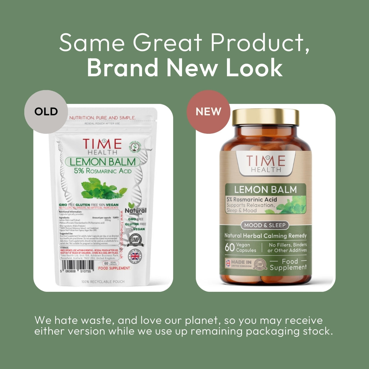 Lemon Balm Leaf Extract - 300mg - Min. 5% Rosmarinic Acid