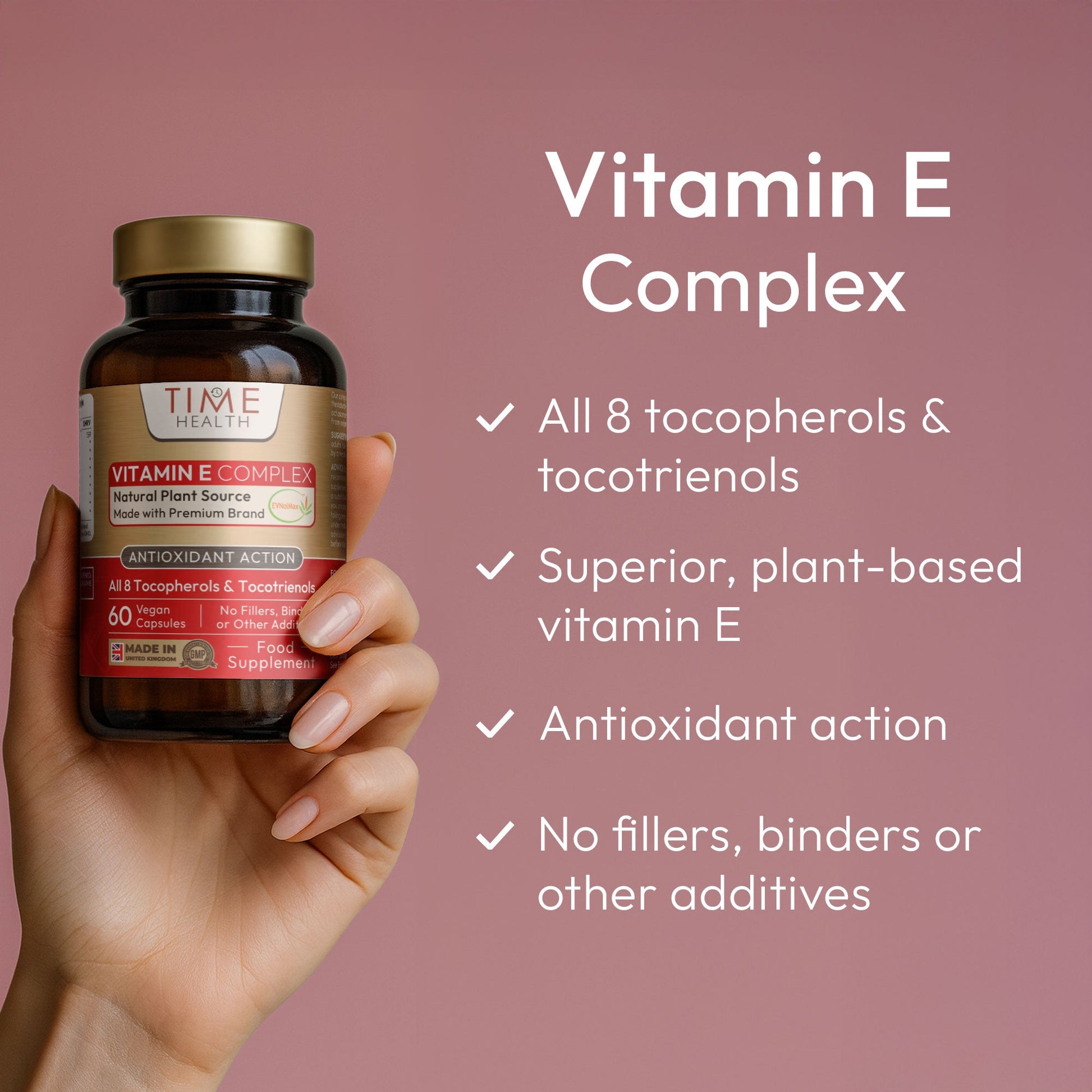 Vitamin E Complex – All 8 Tocopherols & Tocotrienols – Antioxidant & Cellular Health | Hover