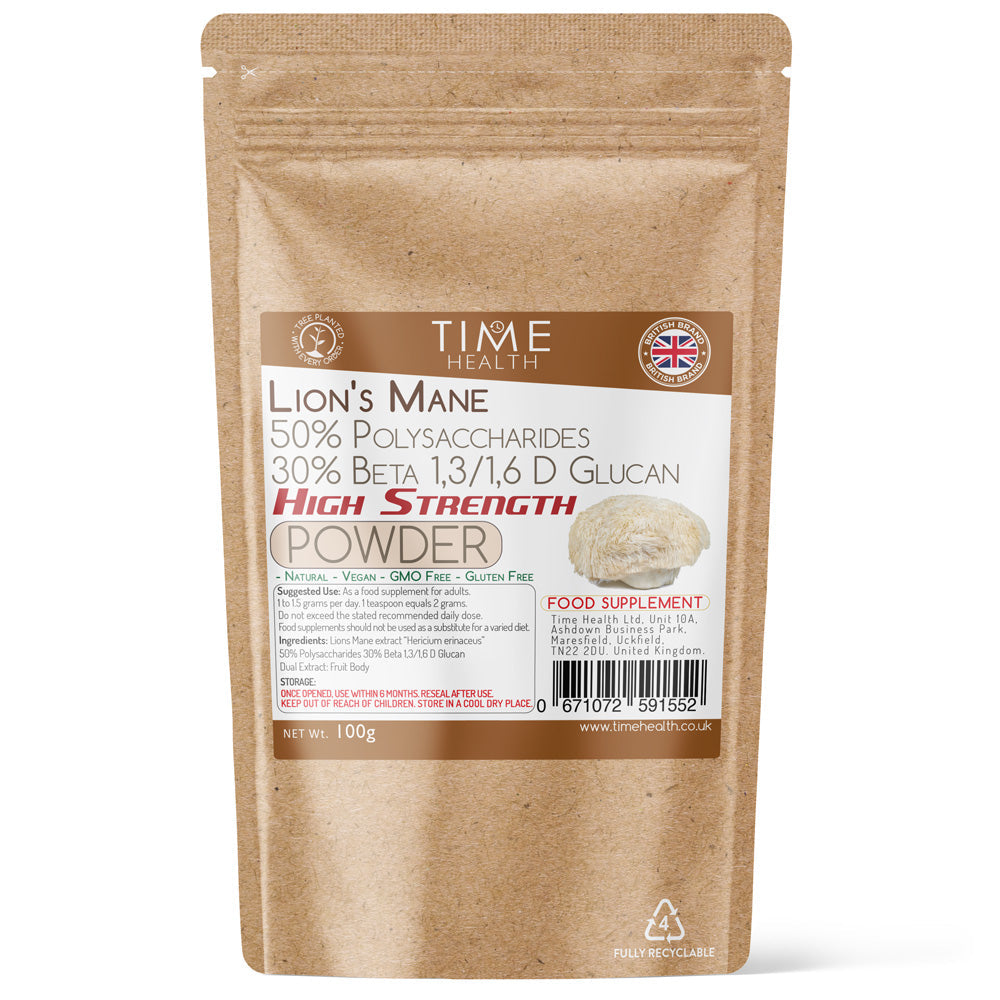 Lion's Mane High Strength - 50% Polysaccharides - 30% Beta 1,3/1,6 D Glucan